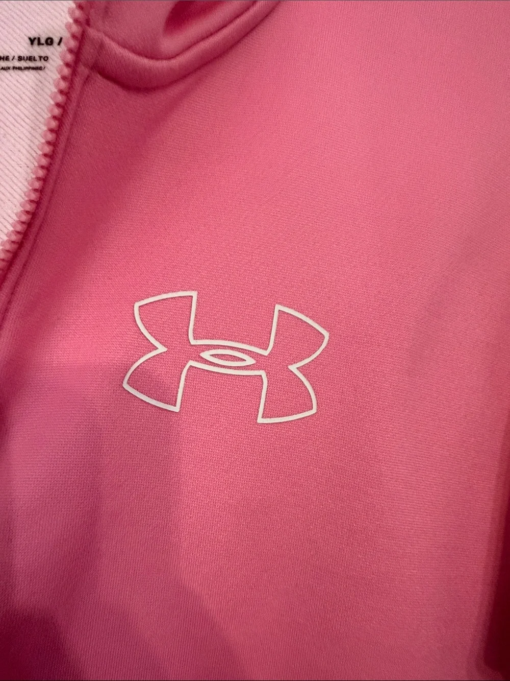Under Armour Girls Youth hooded Dri Fit Jacket Pink Size large